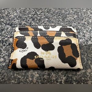 Coach Animal Print Card Holder